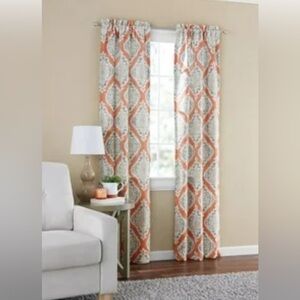 4 orange and gray curtains reg 40 a pair only has them a year changed my decor